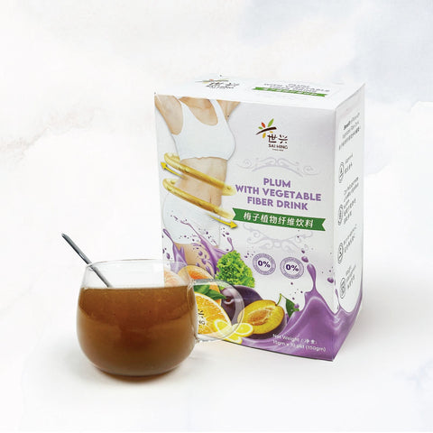Sai Hing Plum with Vegetable Fiber Drink 世兴梅子植物纤维饮料 (1 box / 10sachets)